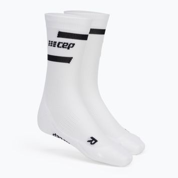 CEP női kompressziós futó zokni 4.0 Mid Cut fehér