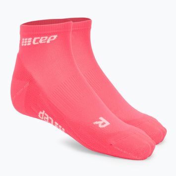 CEP női kompressziós futó zokni 4.0 Low Cut rózsaszínű