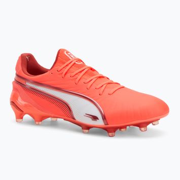 PUMA King Ultimate FG/AG férfi futballcipő izzó piros/puma fehér/piros tűz