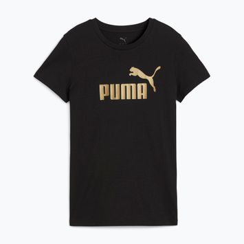 Női PUMA ESS Metallic No. 1 Logo Tee puma fekete/metál arany puma fekete/metál arany