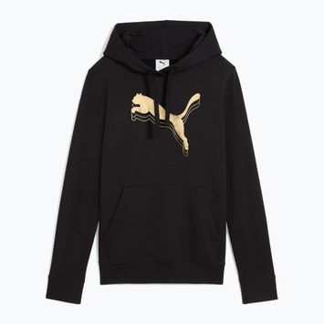 Női pulóver PUMA ESS Metalic Hoodie TR puma fekete/metál arany