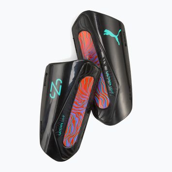 PUMA Neymar Jr Ultra Light Strap narancssárga pipacs/puma fekete gyermek sípcsontvédő