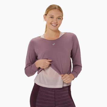Hosszú ujjú + Tank top női futáshoz ASICS Nagino Run poros mályva / vízmosás rózsa