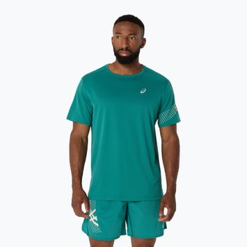 Férfi futópóló ASICS Icon SS Top rainy lake
