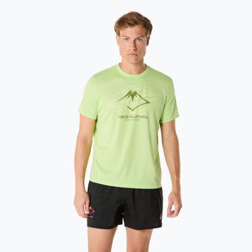 Férfi futópóló ASICS Fujitrail Logo lime green/huddle yellow/cactus