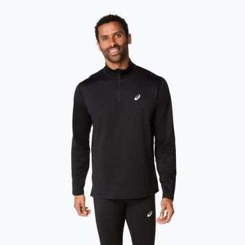 Férfi ASICS Core Half Zip téli teljesítményű futó pulóver fekete