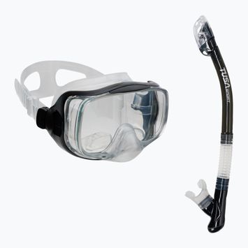 TUSA maszk + snorkel szett fekete UC-3325P