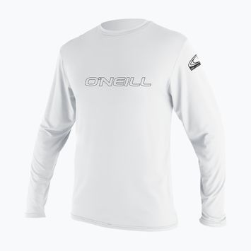 Gyerek hosszú ujjú felső úszáshoz O'Neill Basic Skins LS Sun Shirt white
