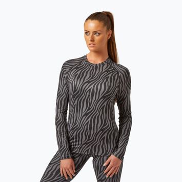 Női Surfanic Cozy Limited Edition Crew Neck termikus hosszú ujjú fekete zebra