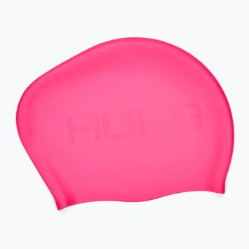 HUUB úszósapka hosszú haj neon rózsaszínű