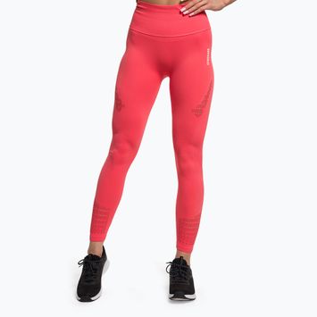 Női edző leggings Gymshark Energy Seamless polka rózsaszín / fehér