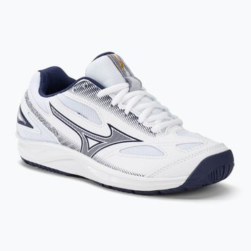 Mizuno Stealth Star 2 Jr gyermek kézilabda cipő fehér/kékszalag/mpgold