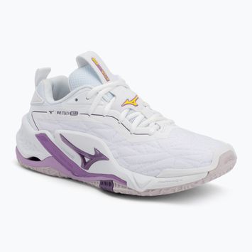 Mizuno Wav Stealth Neo 2 kézilabda cipő fehér / navy barack / barack parfait