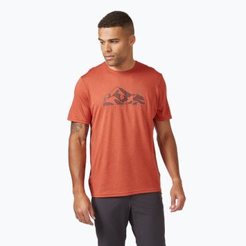 Férfi póló Rab Mantle Mountain Tee red clay
