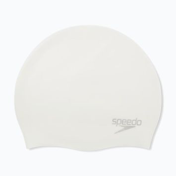 Speedo Plain Moulded szilikon úszósapka fehér/ezüst