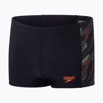 Speedo HyperBoom Panel gyermek úszó boxeralsó Aquashort fekete/országzöld/tengerészkék színű