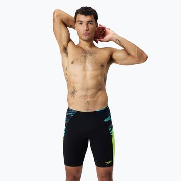 Férfi úszónadrág Speedo Endurance+ MAX Splice Jammer black/hyper yellow