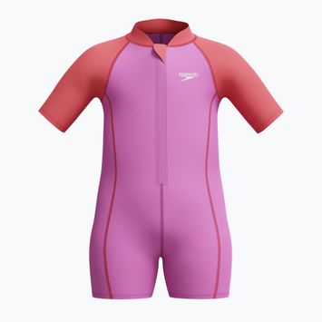Speedo Learn To Swim neoprén neonlila egyrészes gyermek úszóruha