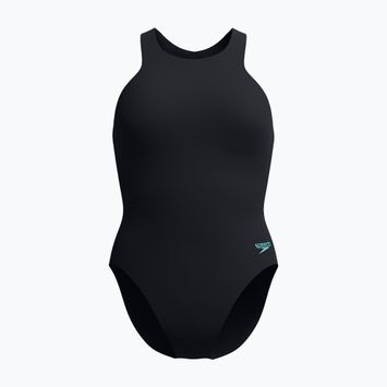 Speedo Racer Zip női egyrészes fürdőruha beépített melltartóval antracit antracit