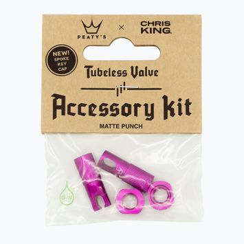 Peaty's X Chris King Mk2 Tubeless szelepek tartozékkészlet rózsaszín 83803