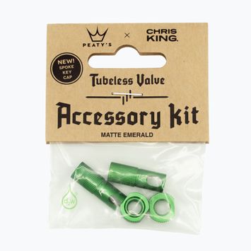 Peaty's X Chris King Mk2 Tubeless Valves kiegészítő szett zöld 83800