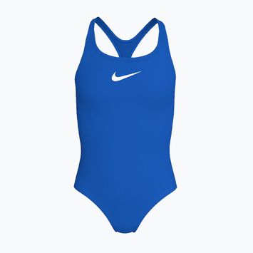 Gyermek egyberészes fürdőruha Nike Essential Racerback blue crystal