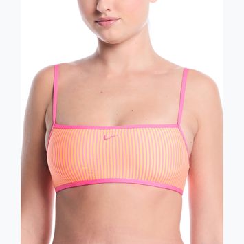 Fürdőruha felső Nike Ripple Texture Bralette Classic Bikini pink glow