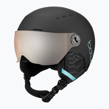 Gyerek sísisak Bollé Quiz Visor Jr black/blue matte/orange gun