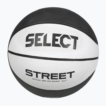 Gyermek kosárlabda SELECT Basketball Street v23 fehér/fekete méret 5