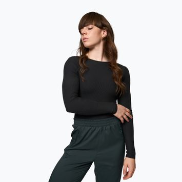 Girlfriend Collective női tréning body Ava Scoop Back fekete
