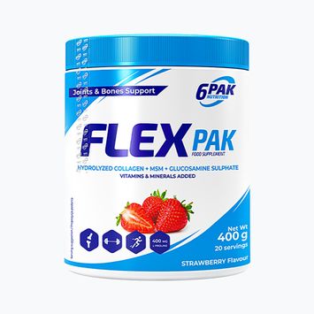Kiegészítő 6PAK Flex Pak 400 g eper