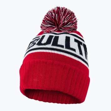 Férfi téli sapka Pitbull Beanie Fleming II red/dark navy