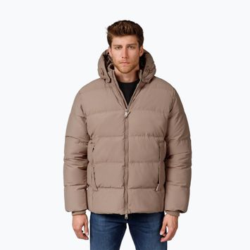 Férfi télikabát Pitbull Duncan Quilted Hooded dark sand
