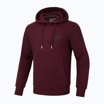 Férfi pulóver Pitbull Small Logo Hooded burgundy