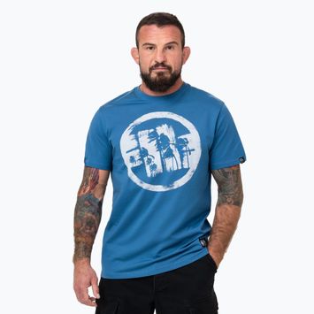 Férfi Pitbull Logo Palms árnyalat kék póló