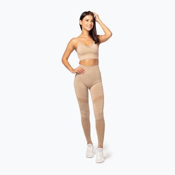 Női edző leggings Carpatree Vibe Seamless bézs melange bézs színű