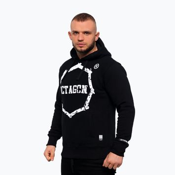 Octagon férfi kapucnis pulóver Teeth fekete
