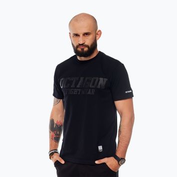 Férfi Octagon FW Straight fekete póló