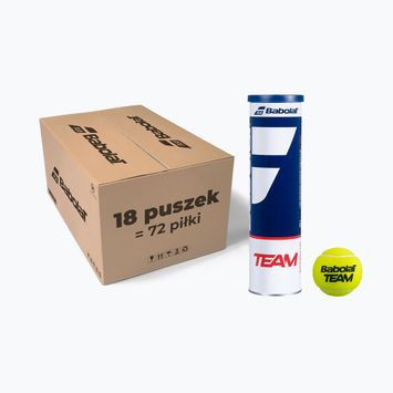 Babolat Team teniszlabdák 18 x 4 db sárga 502035