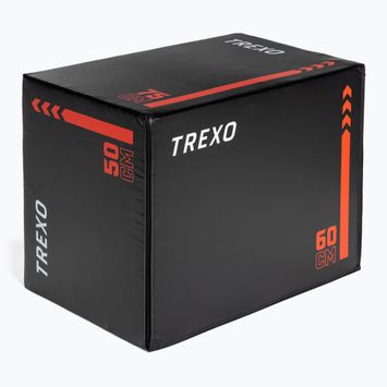 TREXO plyometric box TRX-PB30 30 kg fekete