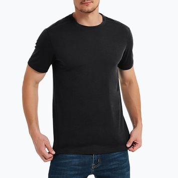 Férfi termál póló WOOLCANO Merino 100% TEE0546 fekete