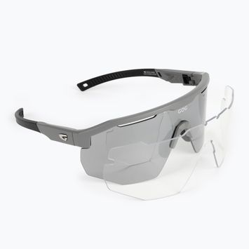 GOG kerékpáros szemüveg Argo matt szürke / fekete / ezüst tükör E506-1