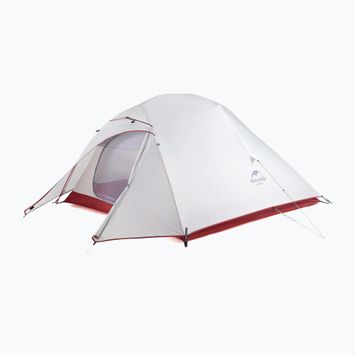 3 személyes trekking sátor Naturehike Updated Cloud Up 3 light grey/red