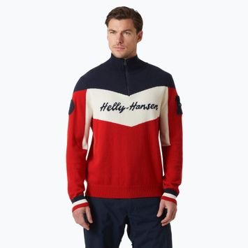 Férfi sípulóver Helly Hansen Apres Knitted Sweater red