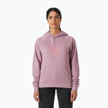 Női Helly Hansen Core Graphic kapucnis pulóver lila agyag