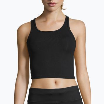 Casall Crop Crop Rib Racerback női edzőtábor felső fekete 20424