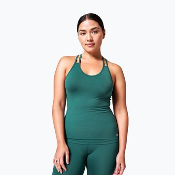 Casall női V-nyakú Racerback tréning top zöld 22154