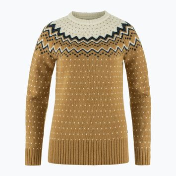 Fjällräven női Övik Knit Sweater hajdina barna/kréta fehér