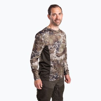 Férfi thermo pulóver Pinewood Abisko Merino Base Layer Half Zip d.mossgreen