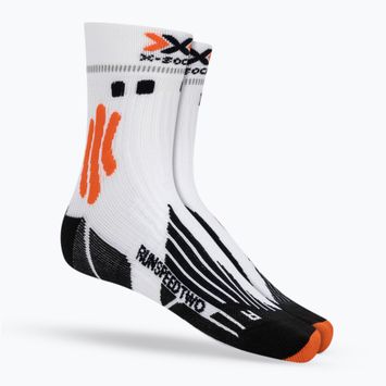 Férfi X-Socks Run Speed Two 4.0 futó zokni arctic white/trick orange